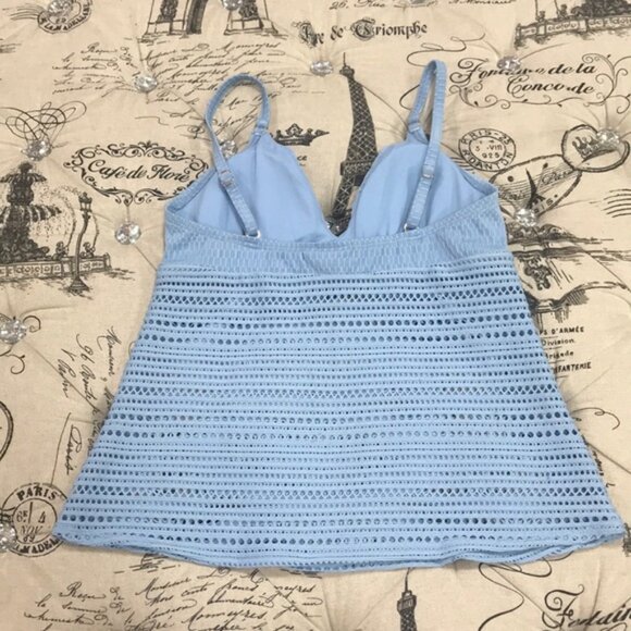 Robin Piccone Perla Crochet Lace Tankini Top - Picture 8 of 8